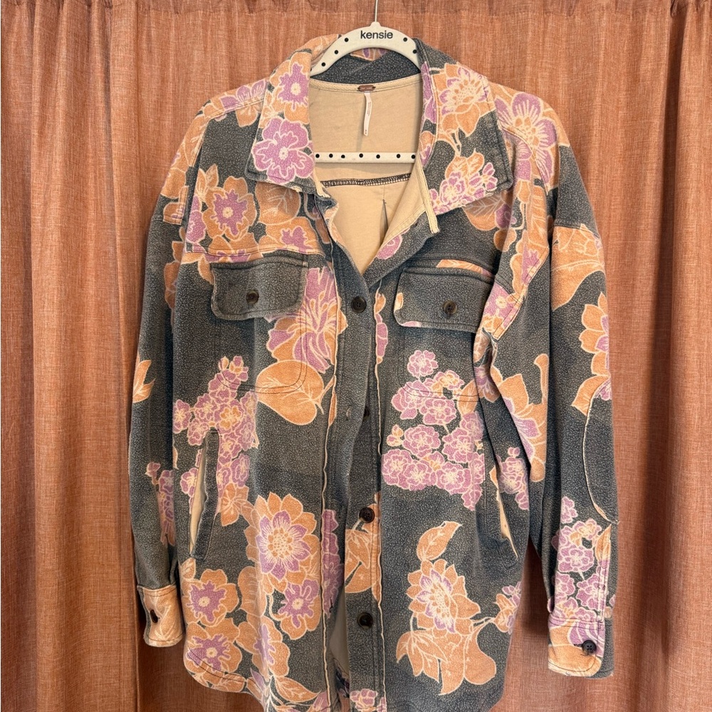 Free People Floral Thermal, oversized